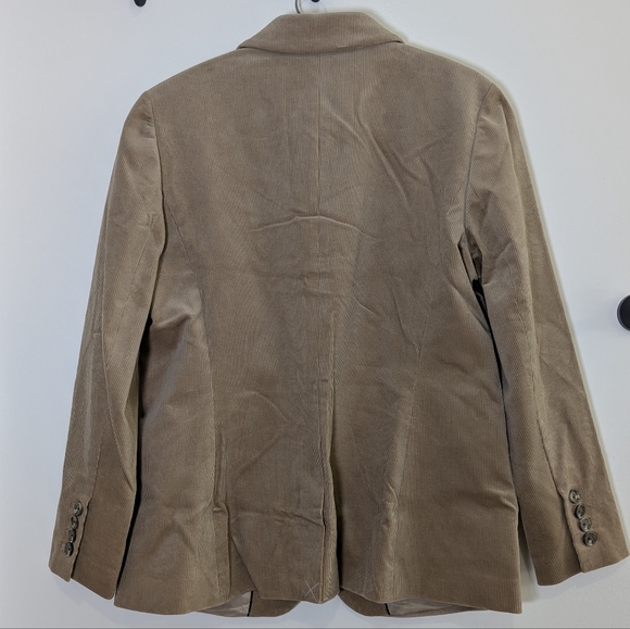 Talbots Tan Corduroy Blazer NWT 14 Classic Preppy Academia Quiet Luxury Jacket - Picture 3 of 10